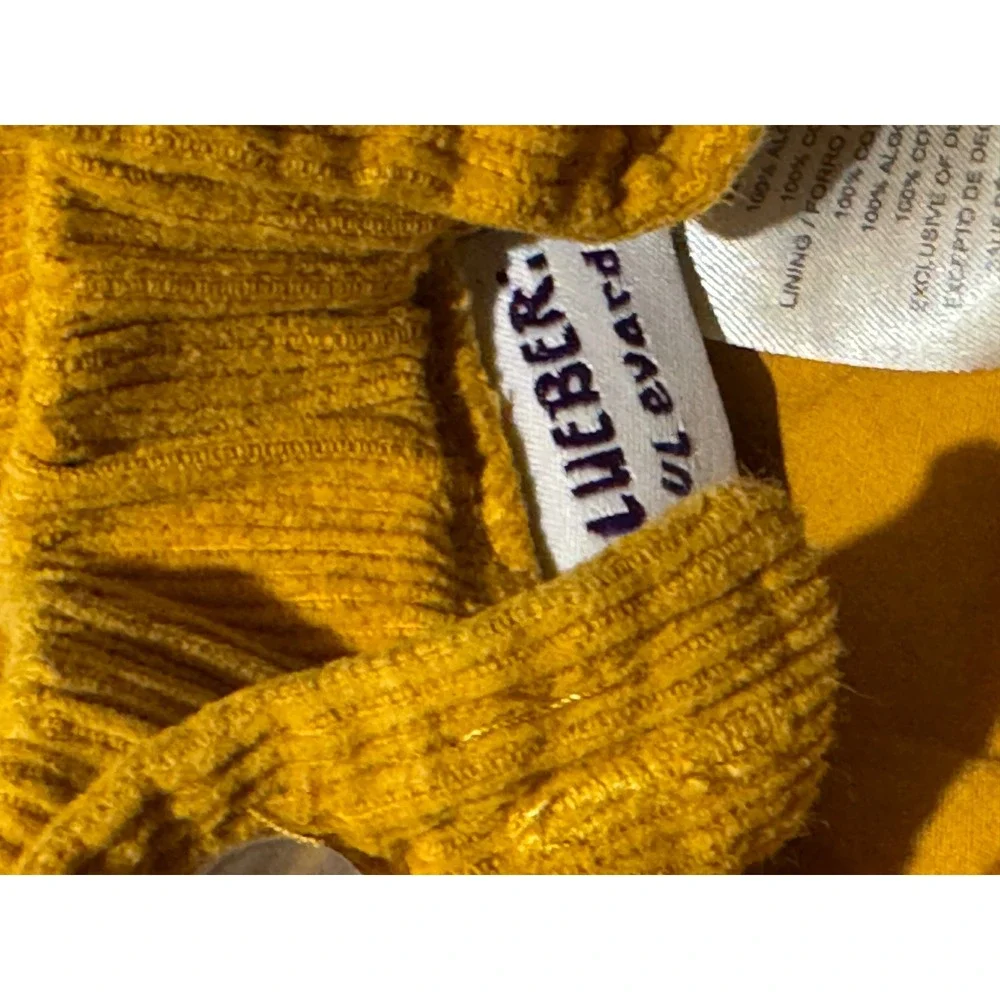 Blueberry Boulevard Girls Mustard Corduroy Embroidered‎ Pinafore Dress Size 3t